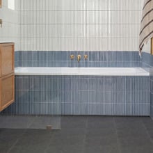 Reid Gloss Blue Kit Kat Ceramic Mosaic Tile